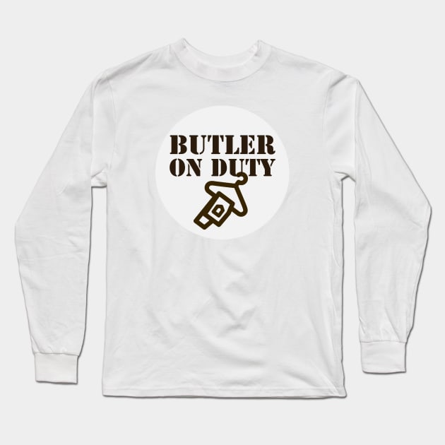 Butler on duty Long Sleeve T-Shirt by artist369